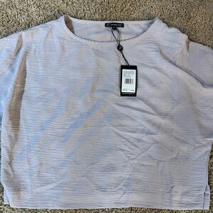 Adrianna Papell Grey Short Sleeve Top NWT